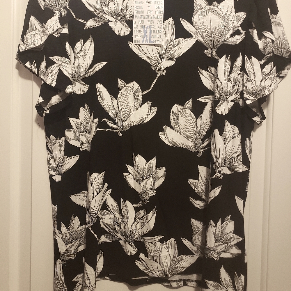 LuLaRoe Black Floral Olive